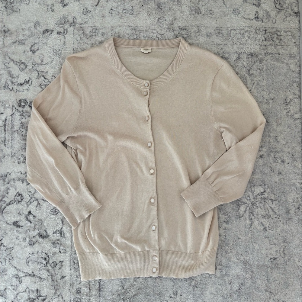J. Crew Women's Beige Cardigan Sweater